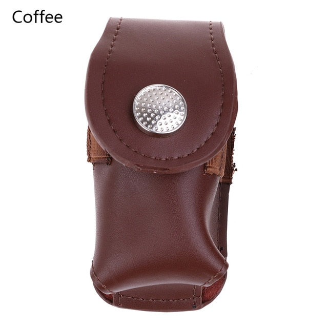 Portable Golf Ball Holder Waist Pouch Bag Leather Cool Golf Tee Bag Sports Accessory Small Golf Ball Bag