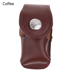 Portable Golf Ball Holder Waist Pouch Bag Leather Cool Golf Tee Bag Sports Accessory Small Golf Ball Bag