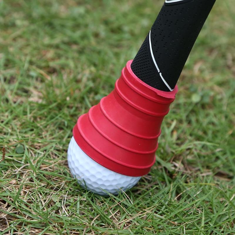 Golf Ball Rubber Pickup Pick-up Retriever Grabber Suction Cup for Putter Grip Golf Ball Golf Training Aids