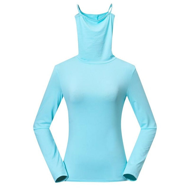 4 Colour New Summer Golf Ice Cotton Long Sleeve T-Shirt Anti-UV Women Base Shirt Sports Pullover Golf