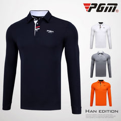 PGM Men's Golf shirts man Long Sleeves T shirt Male Outdoor Sports Turn down full sleeve TShirt Men winter warm soft Jerseys