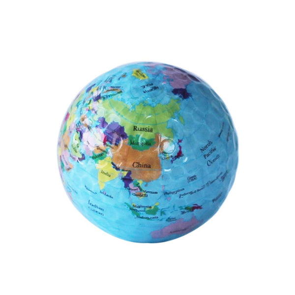 Dropshipping Globe Map Funny Novelty Practice Golf Balls Golf Balls For Kids Man Woman Christmas Birthday Gift Pro