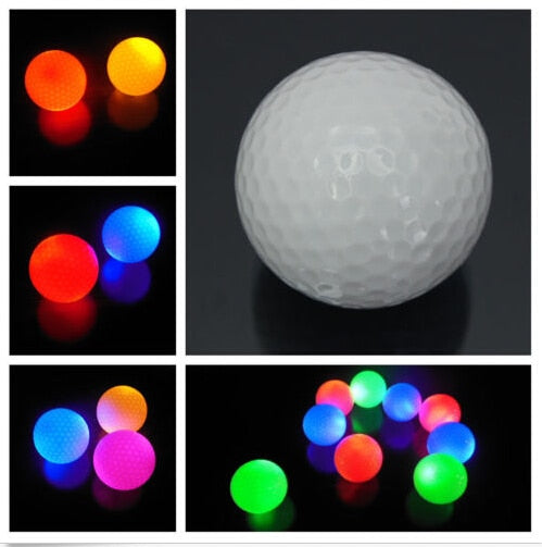 1Pc New Light-up Flashing Night Light Glowing Fluorescence Golf Balls Golfing Wholesale