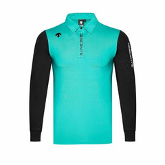 QMen  Long sleeve DESCENTE Golf T-shirt 5colors Golf clothes S-XXL in choice Leisure Golf shirt Free shipping