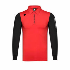 QMen  Long sleeve DESCENTE Golf T-shirt 5colors Golf clothes S-XXL in choice Leisure Golf shirt Free shipping