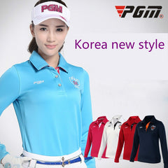 2018 PGM products style ladies T-shirts Breathable golf long sleeved women's jerseys Lady High Elastic sport shirt size S-XL