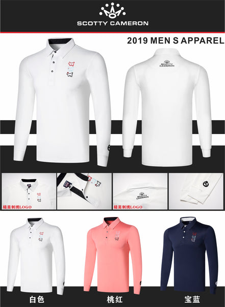 2019new golf shirt men fast dry golf sports long sleeves shirt golf clothing tu