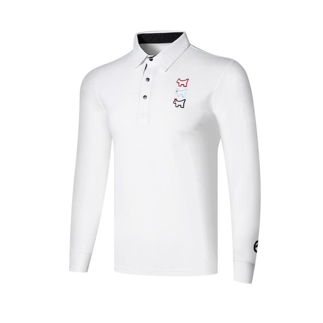 2019new golf shirt men fast dry golf sports long sleeves shirt golf clothing tu