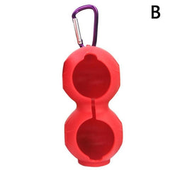 Golf Ball Protective Cover Soft Silicone Waist Holder Sleeve storage Bag Keyring Golfing Accessories for 2Balls