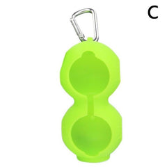 Golf Ball Protective Cover Soft Silicone Waist Holder Sleeve storage Bag Keyring Golfing Accessories for 2Balls