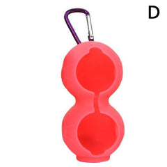 Golf Ball Protective Cover Soft Silicone Waist Holder Sleeve storage Bag Keyring Golfing Accessories for 2Balls