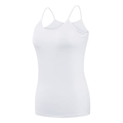 Women Ice Silk Soft Golf Tank Tops Sleeveless Camisole Strappy Comfortable Inside Tops Ladies White Cami Shirts D0811