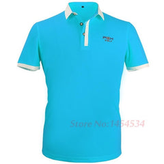 PGM Brand Men Top Polo Shirt High Quality Short Sleeve Quick Dry Tennis TShirt Summer Compression Running Sport Golf Shirts 2019