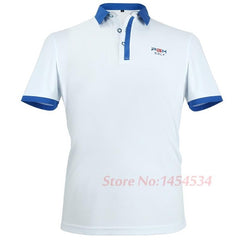 PGM Brand Men Top Polo Shirt High Quality Short Sleeve Quick Dry Tennis TShirt Summer Compression Running Sport Golf Shirts 2019