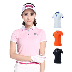 2018 PGM Golf T-shirts for Women Summer Outdoor Sport Clothes Soft Viscose Shirt Short Sleeve Underwear Clothes Golf Apparel