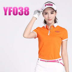 2018 PGM Golf T-shirts for Women Summer Outdoor Sport Clothes Soft Viscose Shirt Short Sleeve Underwear Clothes Golf Apparel