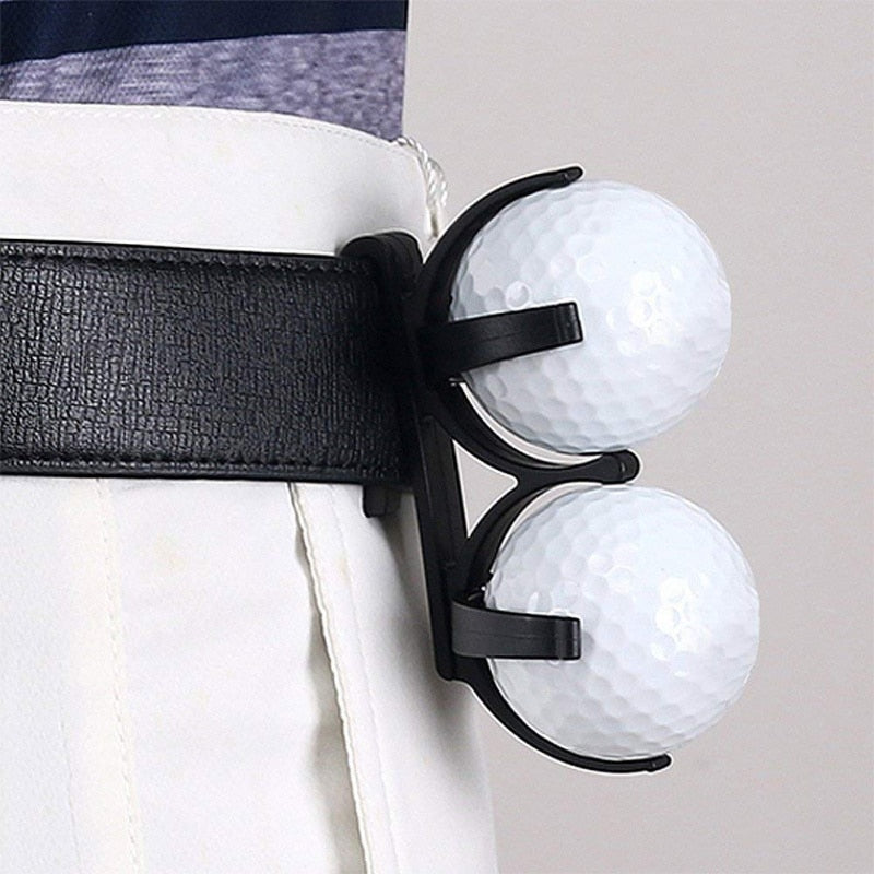 Golf Simple croquet clip Double ball clip Golf Ball Holder Clip Prop Organizer Sporting Training Accessory Golf bag