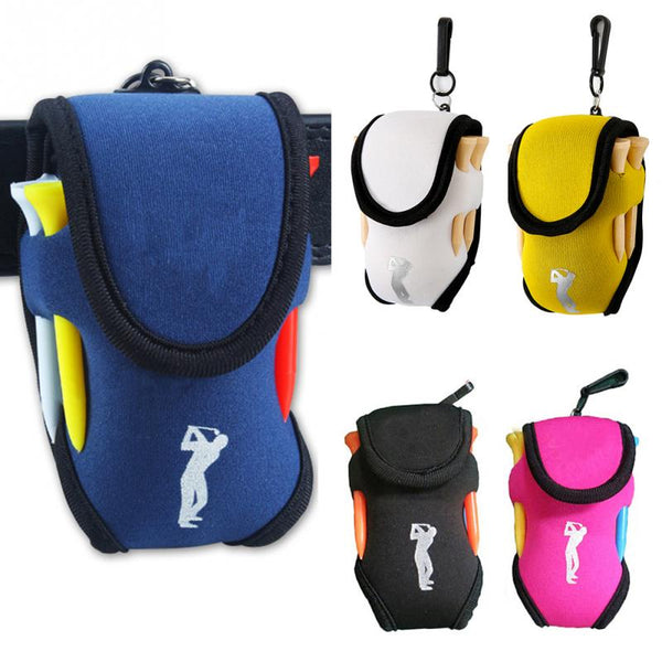 Outdoor Portable Mini Golf Bag 4 Tees and 2 Balls Holder Neoprene Mini Waist Bag Sports Tool Pack Balls Tees Accessories #127