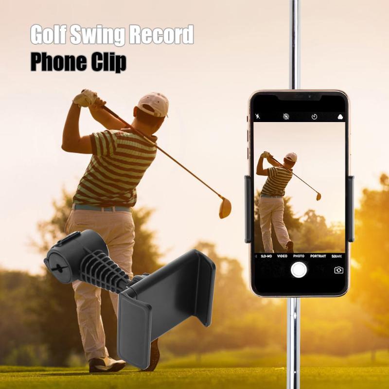 ABS Golf Swing Record Phone Holder Cell Phone Clip Stand Bracket Support for Alignment Stick Golf Accessories Training Aids