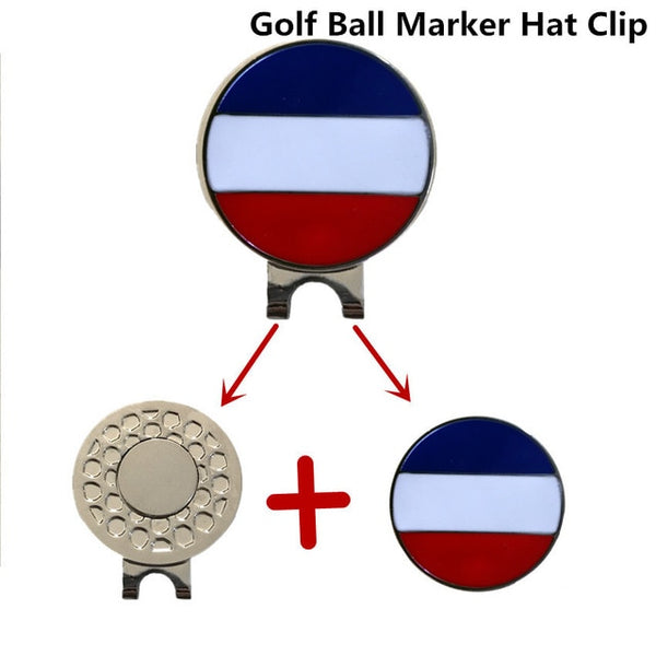 Magnetic Golf Markers Hat Clips Official Alloy Ball Mark Hat Clips Caps Outdoor Golf Accessories Training Aids Golfer Suppliers