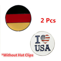 Magnetic Golf Markers Hat Clips Official Alloy Ball Mark Hat Clips Caps Outdoor Golf Accessories Training Aids Golfer Suppliers